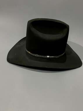 Resistol Quicksilver Cowboy Hat Size 7 1/2 Black Felt H4504